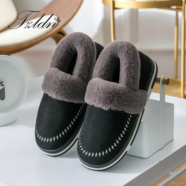 slippers tzldn winter men shoes couple cotton male wear bags indoor outdoor non-slip thick suede upper fur plush warm, Black
slippers tzldn winter men shoes couple cotton male wear bags indoor outdoor non-slip thick suede upper fur plush warm, Black