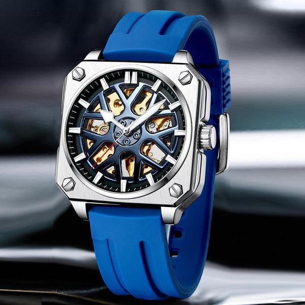 wristwatches biden skeleton men's military mechanical watches 3bar automatic analog for men luxury outdoor wristwatch square clock, Slivery;brown
wristwatches biden skeleton men's military mechanical watches 3bar automatic analog for men luxury outdoor wristwatch square clock, Slivery;brown