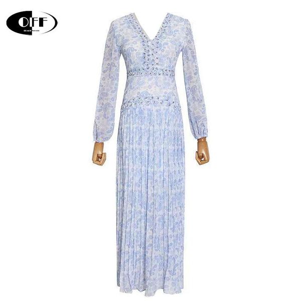 casual dresses designer runway woman long dress rivet lace up v-neck sleeve elegant vintage printed pleated party night maxi robe, Black;gray
casual dresses designer runway woman long dress rivet lace up v-neck sleeve elegant vintage printed pleated party night maxi robe, Black;gray