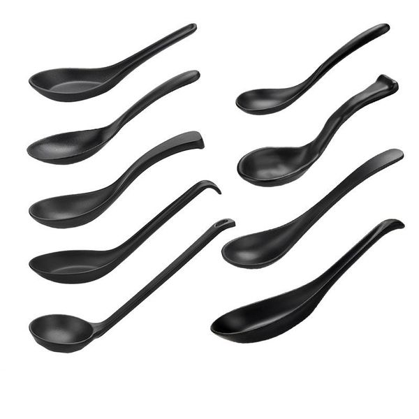 spoons 200pcs/lot soup spoon black matte ladle plastic japanese style melamine tableware anti-fall tortoise shell shaped
spoons 200pcs/lot soup spoon black matte ladle plastic japanese style melamine tableware anti-fall tortoise shell shaped