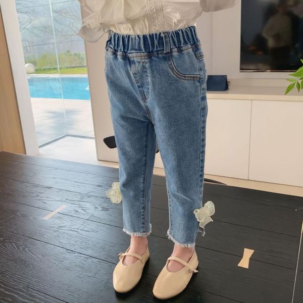 jeans autumn girls fashion bowknot furcal 2-6 years kids all-match denim pants, Blue
jeans autumn girls fashion bowknot furcal 2-6 years kids all-match denim pants, Blue