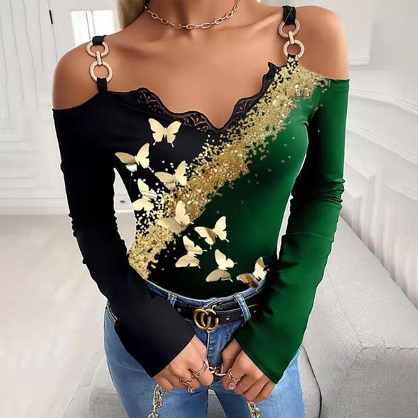 women's blouses & shirts retro butterfly print long sleeve casual blouse elegant lace iron straps pullover women v neck office lad, White
women's blouses & shirts retro butterfly print long sleeve casual blouse elegant lace iron straps pullover women v neck office lad, White