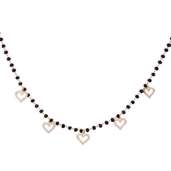 chokers small cute love hearts pendant necklace for women black beads chain short choker female fashion jewelry, Golden;silver
chokers small cute love hearts pendant necklace for women black beads chain short choker female fashion jewelry, Golden;silver