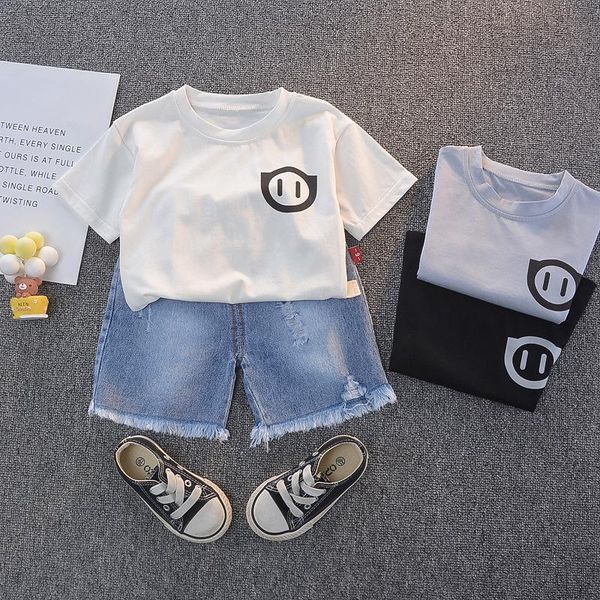 clothing sets kids casual clothes summer baby boys girls personalized printing t-shirt+ripped jeans 2-piece infant, White
clothing sets kids casual clothes summer baby boys girls personalized printing t-shirt+ripped jeans 2-piece infant, White