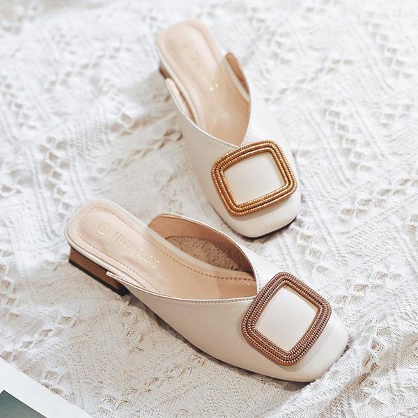 women mules pumps buckle wooden block heel elegant ladies office casual shoes party slippers, Black
women mules pumps buckle wooden block heel elegant ladies office casual shoes party slippers, Black