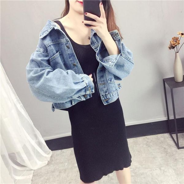 women's jackets spring/autumn women coat denim jacket loose short length fashion outerwear college students ins clothing, Black;brown
women's jackets spring/autumn women coat denim jacket loose short length fashion outerwear college students ins clothing, Black;brown