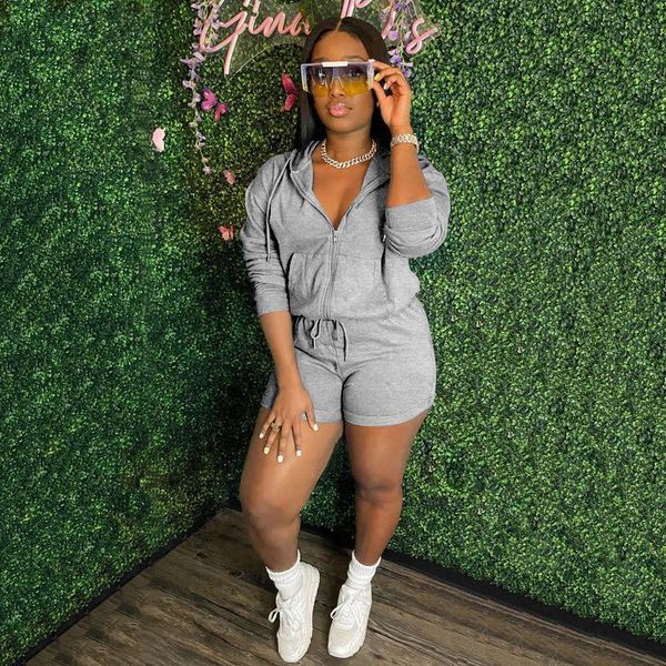 women's tracksuits hirigin women casual shorts sets autumn solid short sleeves hooded neck +loose sports two pieces nightclub party, Gray
women's tracksuits hirigin women casual shorts sets autumn solid short sleeves hooded neck +loose sports two pieces nightclub party, Gray