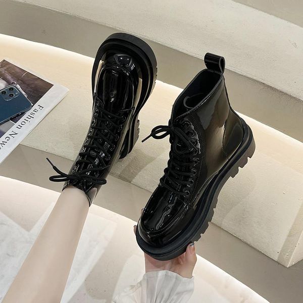 boots rock shoes woman boots-women luxury designer flat heel lace up round toe 2021 med fashion ankle ladies autumn basic retro pvc so, Black
boots rock shoes woman boots-women luxury designer flat heel lace up round toe 2021 med fashion ankle ladies autumn basic retro pvc so, Black