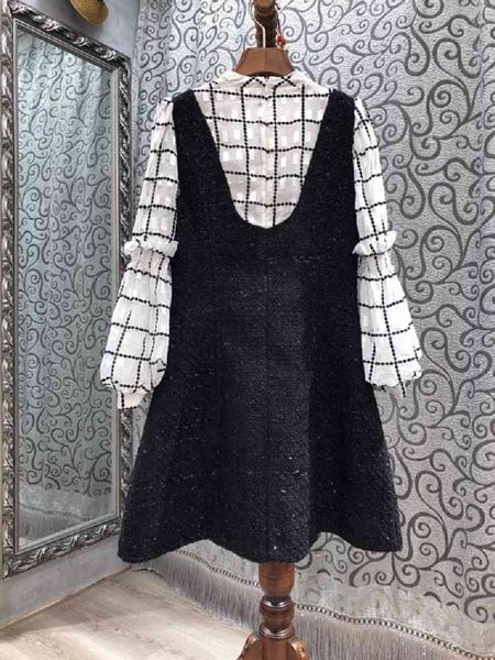 capris one piece 2021 autumn winter fashion wool women stand neck geometric print patchwork lantern sleeve vintage, Black;gray
capris one piece 2021 autumn winter fashion wool women stand neck geometric print patchwork lantern sleeve vintage, Black;gray