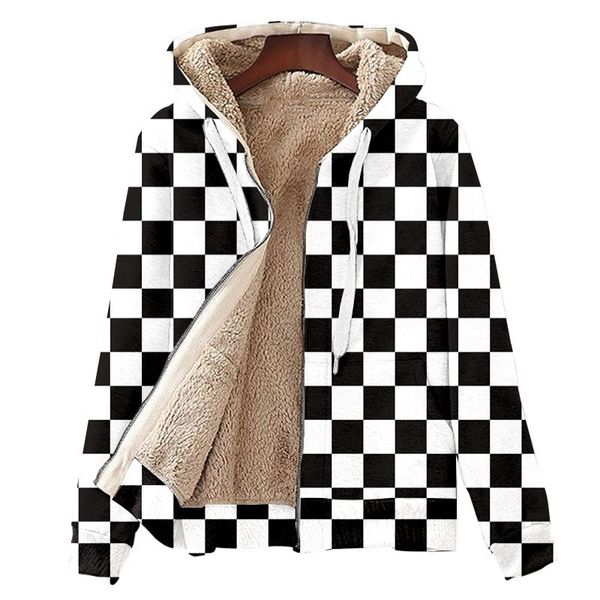 men's hoodies & sweatshirts jacket 3d black and white plaid print thermal fleece winter cardigan padded coat streetwear kids harajuku h
men's hoodies & sweatshirts jacket 3d black and white plaid print thermal fleece winter cardigan padded coat streetwear kids harajuku h