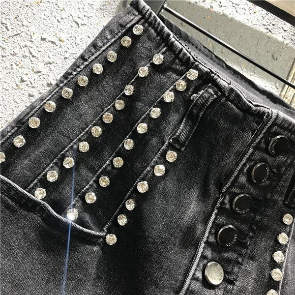 women's jeans rhinestone beaded jean woman high-waist heavy studded winter stretch thick warm pants pantalones de mujer, Blue
women's jeans rhinestone beaded jean woman high-waist heavy studded winter stretch thick warm pants pantalones de mujer, Blue
