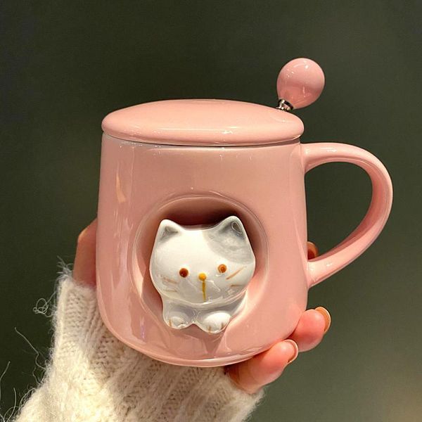 mugs 400ml ceramic personality cute coffee with spoon and lid creative cat cup catoon kitten tea milk cups office drinkware gift
mugs 400ml ceramic personality cute coffee with spoon and lid creative cat cup catoon kitten tea milk cups office drinkware gift