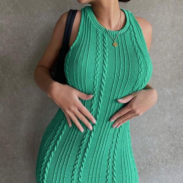 casual dresses yiyimiyu 2021 sleeveless o-neck sweater bodycon crochet solid dress summer women streetwear party club elegant clothing, Black;gray
casual dresses yiyimiyu 2021 sleeveless o-neck sweater bodycon crochet solid dress summer women streetwear party club elegant clothing, Black;gray