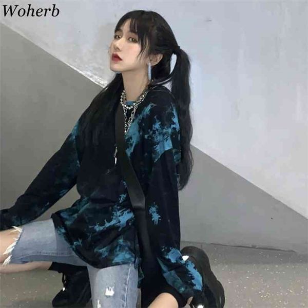 woherb harajuku blue tie dyeing women men plus size t shirt long sleeve tee loose streetwear oversized t-shirts korean 210324, White
woherb harajuku blue tie dyeing women men plus size t shirt long sleeve tee loose streetwear oversized t-shirts korean 210324, White