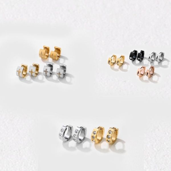 stud ascona classic girl unusual stainless steel hollow cross cubic zirconia earrings for women's 2021 trend ear decorations, Golden;silver 
stud ascona classic girl unusual stainless steel hollow cross cubic zirconia earrings for women's 2021 trend ear decorations, Golden;silver