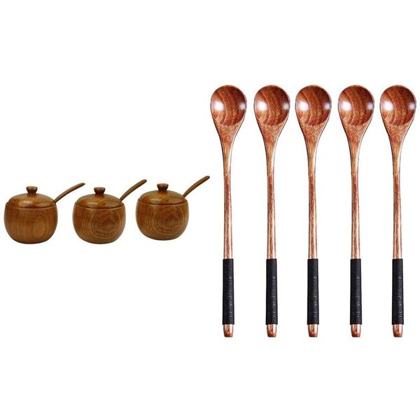 spoons 3 pcs natural wood salt boxes with lids and & 5 wooden cooking
spoons 3 pcs natural wood salt boxes with lids and & 5 wooden cooking