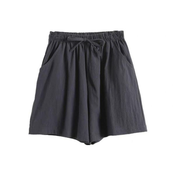 women's shorts cotton linen high waist women 9 color casual loose wide leg vintage, White;black
women's shorts cotton linen high waist women 9 color casual loose wide leg vintage, White;black
