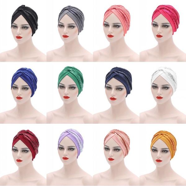 beanie/skull caps sequin braid turban wrap hair bonnet fashion african muslim women's headwear beanie loss cap chemo hats, Blue;gray
beanie/skull caps sequin braid turban wrap hair bonnet fashion african muslim women's headwear beanie loss cap chemo hats, Blue;gray