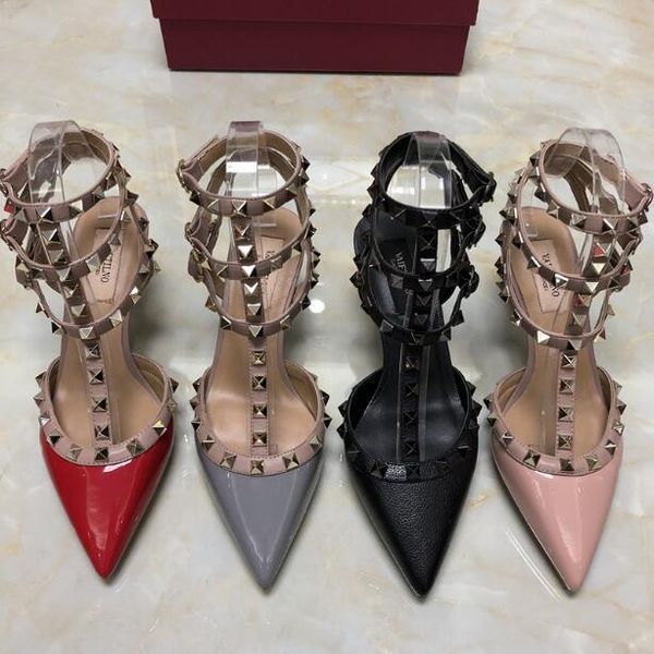 dress shoes 2021 summer high heels 10cm rivets fashion buckle studded stiletto sandals women pumps point toe ladies, Black
dress shoes 2021 summer high heels 10cm rivets fashion buckle studded stiletto sandals women pumps point toe ladies, Black