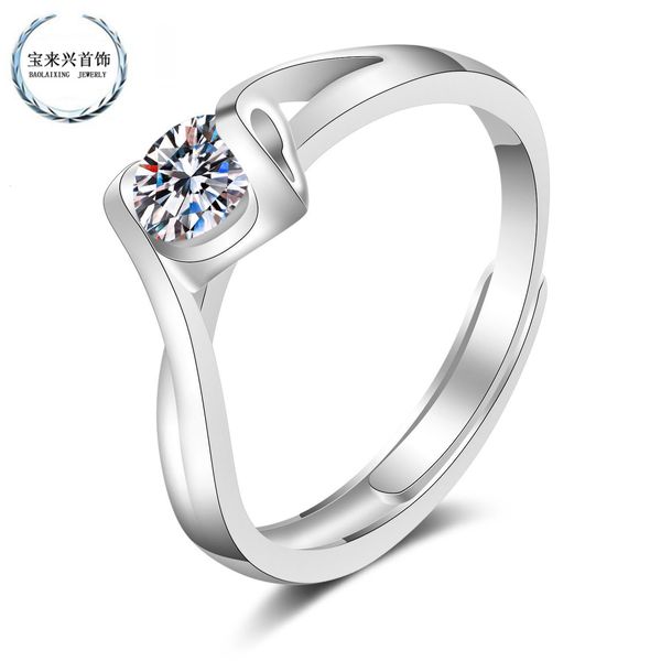 ring angel's kiss hollowed out heart-shaped korean fashion love couple wedding diamond female opening, Silver
ring angel's kiss hollowed out heart-shaped korean fashion love couple wedding diamond female opening, Silver