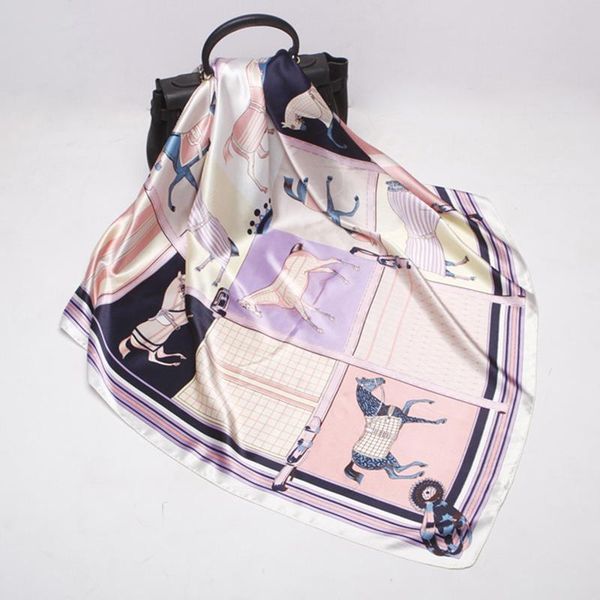 scarves fashion 90*90cm square scarf women horses printed silk shawls office lady hair neck headband foulards headcloth muslim, Blue;gray
scarves fashion 90*90cm square scarf women horses printed silk shawls office lady hair neck headband foulards headcloth muslim, Blue;gray