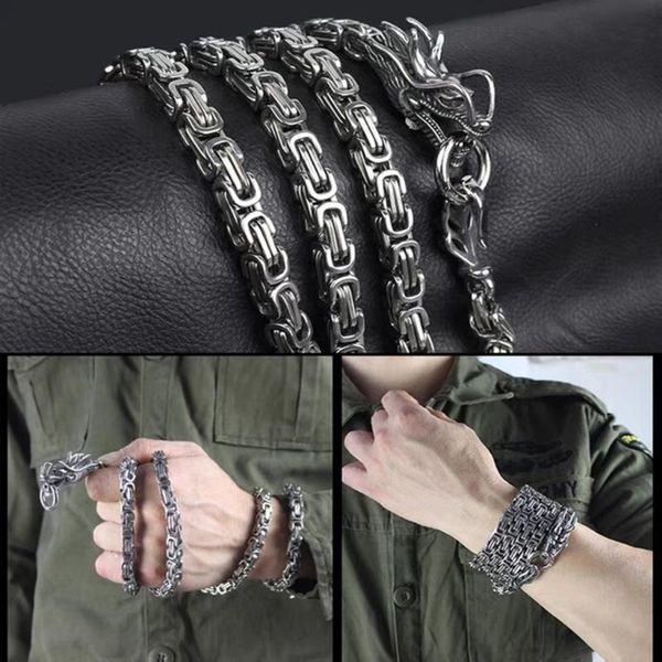 link, chain outdoor dragon back defense whip stainless steel titanium keel bracelet necklace waist t84a, Black
link, chain outdoor dragon back defense whip stainless steel titanium keel bracelet necklace waist t84a, Black