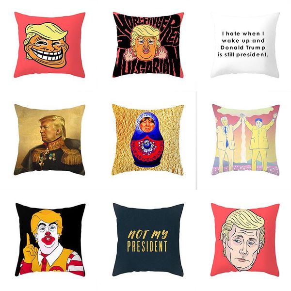 cushion/decorative pillow trump pattern home cushion covers super soft cover sofa bed nordic decorative case almofadas 45x45cm
cushion/decorative pillow trump pattern home cushion covers super soft cover sofa bed nordic decorative case almofadas 45x45cm