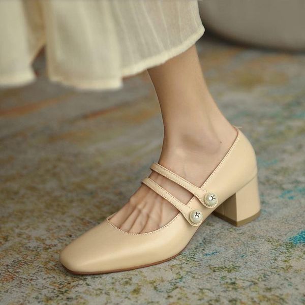dress shoes buckle design thick heel soft genuine leather high heels comfortable fashion brand women kitten, Black
dress shoes buckle design thick heel soft genuine leather high heels comfortable fashion brand women kitten, Black