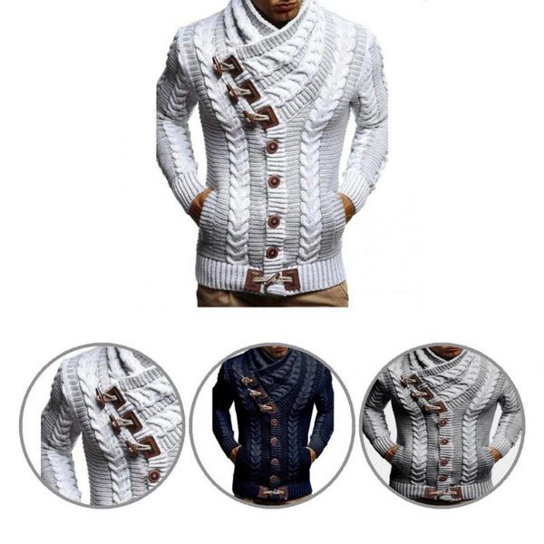 men's sweaters cardigan sweater solid color cotton no shrinking thermal knitted jacket men for office, White;black
men's sweaters cardigan sweater solid color cotton no shrinking thermal knitted jacket men for office, White;black