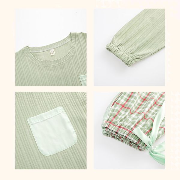 atuendo spring fashion green silk pajamas sets for women 100% cotton pjs atoff home sleepwear autumn satin soft pure nightwear, Black;red
atuendo spring fashion green silk pajamas sets for women 100% cotton pjs atoff home sleepwear autumn satin soft pure nightwear, Black;red