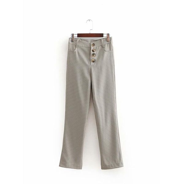women's pants & capris geckoistail women plaid high waist casual 2021 autumn button pockets ladies slim female elegant trousers bottoms, Black;white
women's pants & capris geckoistail women plaid high waist casual 2021 autumn button pockets ladies slim female elegant trousers bottoms, Black;white