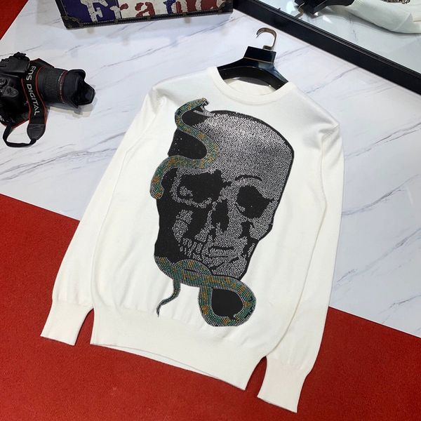 men's hoodies & sweatshirts thick 3d sweater sizes big shiny strass street skull thin fit winter around the neck pullover 96qj, Black
men's hoodies & sweatshirts thick 3d sweater sizes big shiny strass street skull thin fit winter around the neck pullover 96qj, Black