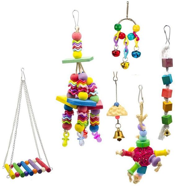 other bird supplies promotion 6 pieces swing toys bell colorful natural wood hammock hanging perch small medium birds parakeets cockatiels
other bird supplies promotion 6 pieces swing toys bell colorful natural wood hammock hanging perch small medium birds parakeets cockatiels