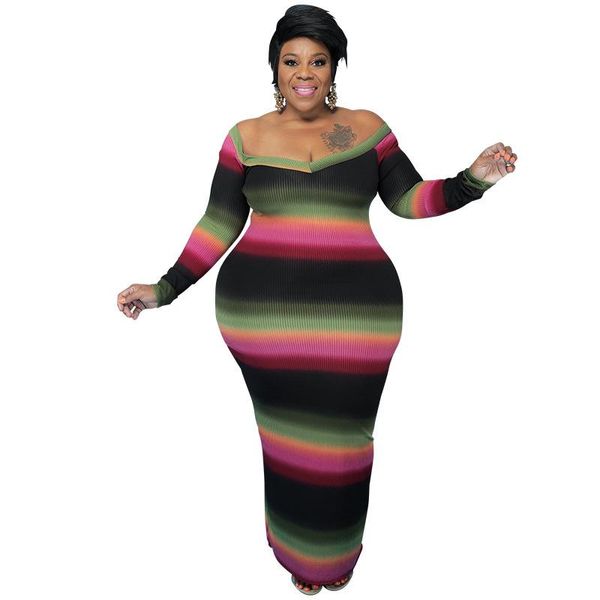 plus size dresses stripe off the shoulder maxi dress women's clothing high street wear casual fashion clothes stylish outfit 4xl 5xl, Black
plus size dresses stripe off the shoulder maxi dress women's clothing high street wear casual fashion clothes stylish outfit 4xl 5xl, Black