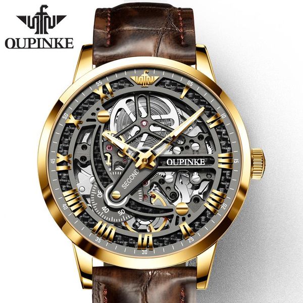 wristwatches oupinke men automatic skeleton mechanical watch fashion classic sapphire watches leather luminous water resistant, Slivery;brown
wristwatches oupinke men automatic skeleton mechanical watch fashion classic sapphire watches leather luminous water resistant, Slivery;brown