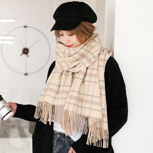 scarves plaid scarf women's autumn winter bufanda cashmere imitation lounge thickened warm long student tassel pashmina shawl, Blue;gray
scarves plaid scarf women's autumn winter bufanda cashmere imitation lounge thickened warm long student tassel pashmina shawl, Blue;gray