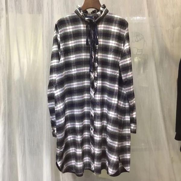 casual dresses plaid women shirt dress long sleeve ruffle collar loose lady autumn winter, Black;gray
casual dresses plaid women shirt dress long sleeve ruffle collar loose lady autumn winter, Black;gray