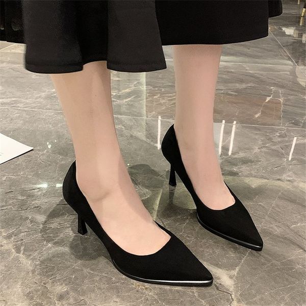womens shoes autumn new french high heels pointed toes stiletto shallow mouth suede etiquette all-match single shoes1, Black
womens shoes autumn new french high heels pointed toes stiletto shallow mouth suede etiquette all-match single shoes1, Black