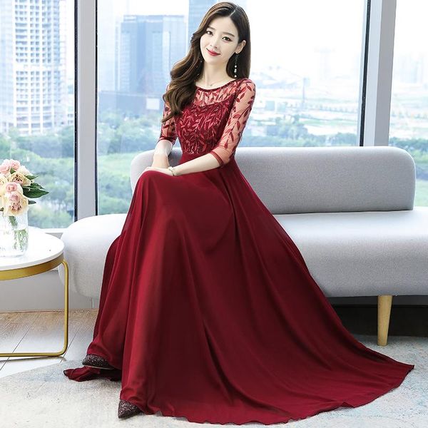 casual dresses women's elegant vintage burgundy pleated long dress summer floral hollow out chiffon evening party maxi vestidos, Black;gray
casual dresses women's elegant vintage burgundy pleated long dress summer floral hollow out chiffon evening party maxi vestidos, Black;gray