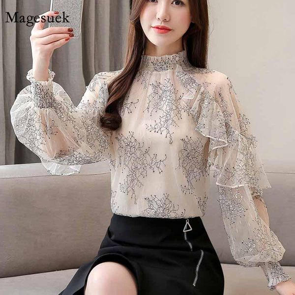 women's blouses & shirts stitching mesh fashion ruffle pullover shirt stand collar womens and solid women 2021 chiffon 2551 50, White
women's blouses & shirts stitching mesh fashion ruffle pullover shirt stand collar womens and solid women 2021 chiffon 2551 50, White