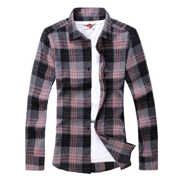 men's dress shirts 2021 autumn large size long-sleeved plaid shirt youth casual fashion lapel plus clothing for men, White;black
men's dress shirts 2021 autumn large size long-sleeved plaid shirt youth casual fashion lapel plus clothing for men, White;black