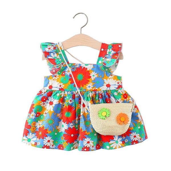 children's clothing summer 2021 girls sleeveless flower fruit dress + shoulder bag girl baby princess two-piece girl's dresses, Red;yellow
children's clothing summer 2021 girls sleeveless flower fruit dress + shoulder bag girl baby princess two-piece girl's dresses, Red;yellow