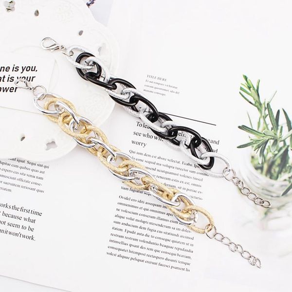 charm bracelets stitching multicolor alloy chain bracelet retro hip-hop personality trendy buckle, Golden;silver
charm bracelets stitching multicolor alloy chain bracelet retro hip-hop personality trendy buckle, Golden;silver