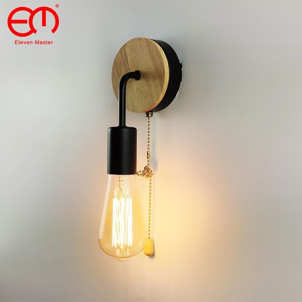 wall lamp vintage chain switch wood e27 110v 220v indoor loft corridor lights industrial sconce bedside
wall lamp vintage chain switch wood e27 110v 220v indoor loft corridor lights industrial sconce bedside