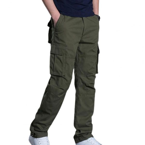 men's pants autumn long men multi pockets cargo elastic waist camping workwear straight, Black
men's pants autumn long men multi pockets cargo elastic waist camping workwear straight, Black