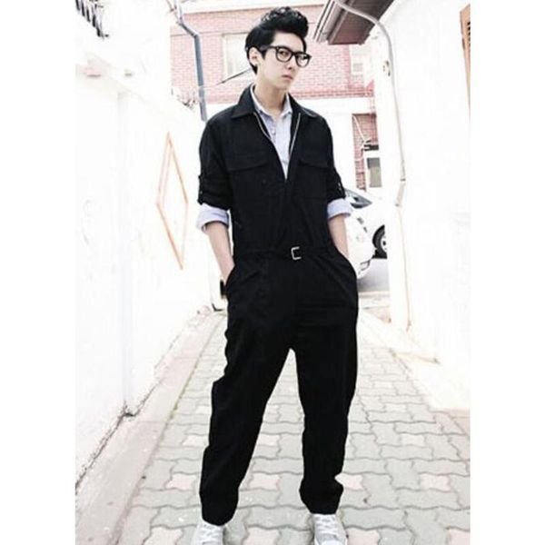men's pants autumn and winter personality fashion alternative large size jumpsuit zipper tooling casual trouse, Black
men's pants autumn and winter personality fashion alternative large size jumpsuit zipper tooling casual trouse, Black