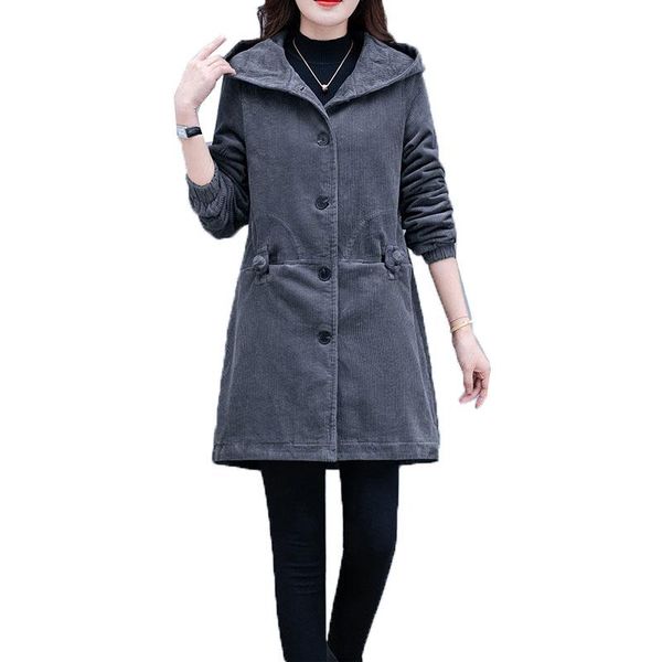 corduroy coat female women's autumn winter outwear mid-length hooded single-breasted add cotton thick warm casual jackets w135, Black;brown
corduroy coat female women's autumn winter outwear mid-length hooded single-breasted add cotton thick warm casual jackets w135, Black;brown