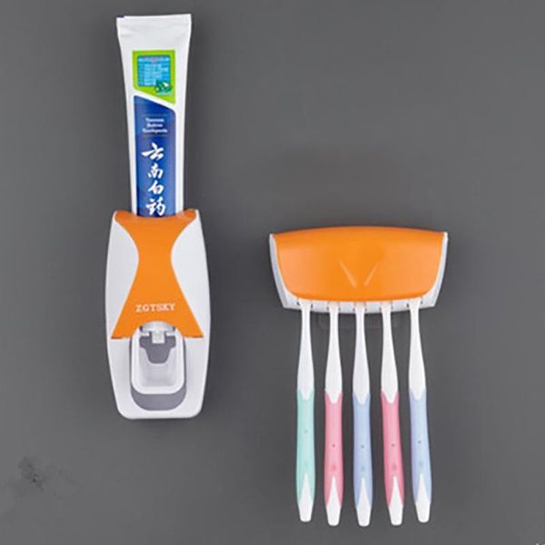 toothbrush holder automatic toothpaste dispenser set dustproof sticky suction wall mounted squeezer for bathroom bath accessory
toothbrush holder automatic toothpaste dispenser set dustproof sticky suction wall mounted squeezer for bathroom bath accessory
