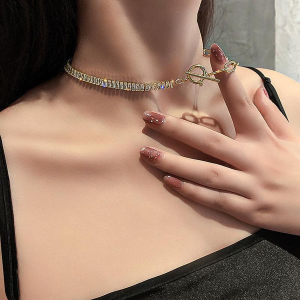 chokers korean version of zircon stitching geometric ot buckle necklace female fashion personality clavicle chain, Golden;silver
chokers korean version of zircon stitching geometric ot buckle necklace female fashion personality clavicle chain, Golden;silver
