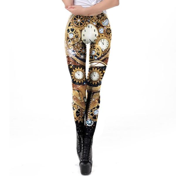 women's leggings cosplay steampunk fashion plus size women pants seam fitness legging skinny 3d printing, Black
women's leggings cosplay steampunk fashion plus size women pants seam fitness legging skinny 3d printing, Black